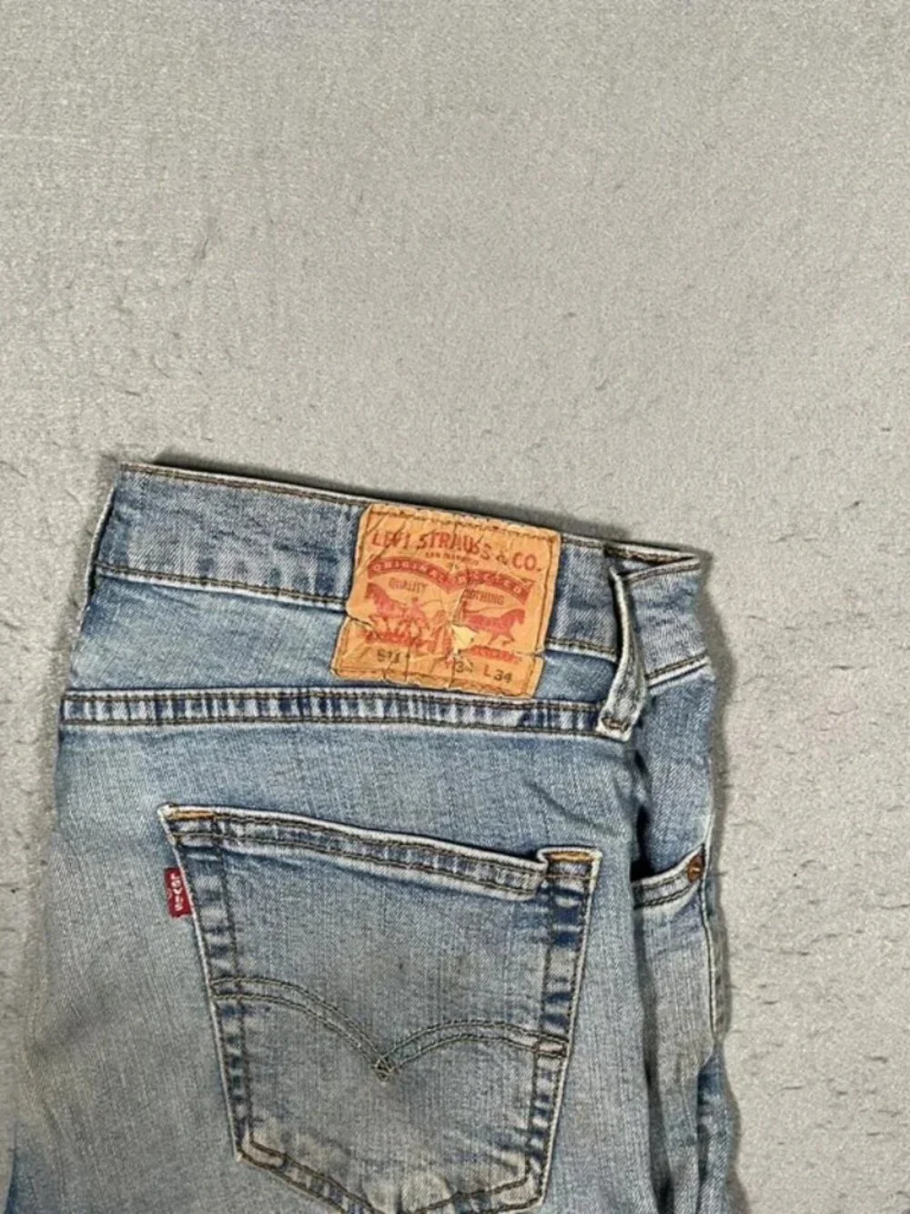 Levi’s 511 Light Blue Denim Jeans Vintage Slim Mens W34 I34